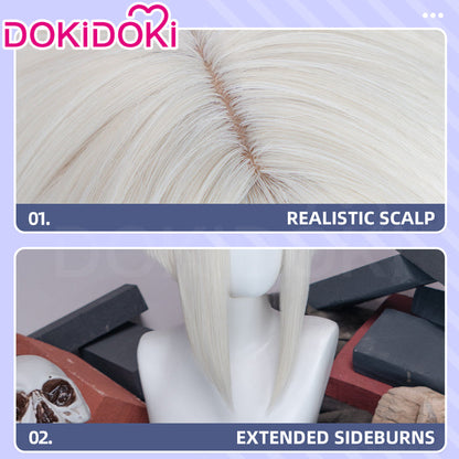 【Ready For Ship】DokiDoki Anime GACHIAKUTA Cosplay Hyo Wig Long Straight White Hair