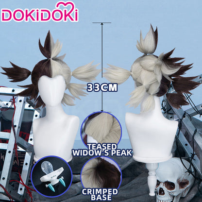 【Ready For Ship】DokiDoki Anime Manga GACHIAKUTA Cosplay Dear Santa Wig Black Silver Spiky Hair / Pacifier Prop