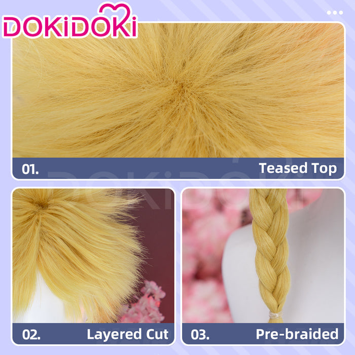 【Ready For Ship】DokiDoki Anime Manga Hell's Paradise: Jigokuraku Cosplay Aza Chobei Wig Short Blonde Hair
