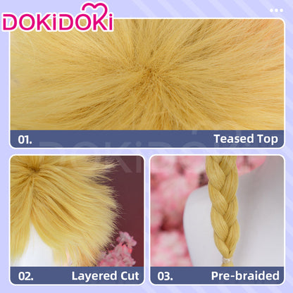 【Ready For Ship】DokiDoki Anime Manga Hell's Paradise: Jigokuraku Cosplay Aza Chobei Wig Short Blonde Hair