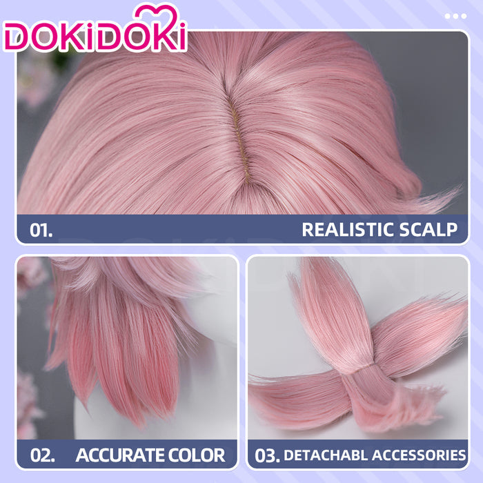 【Ready For Ship】DokiDoki Anime Manga Hell's Paradise: Jigokuraku Cosplay Tao Fa Wig Short Straight Pink Hair Tao Hua
