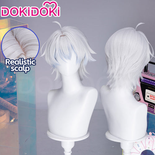 【Ready For Ship】DokiDoki Anime Needy Girl Overdose Cosplay Nechika-sama Wig Short Curly White Hair