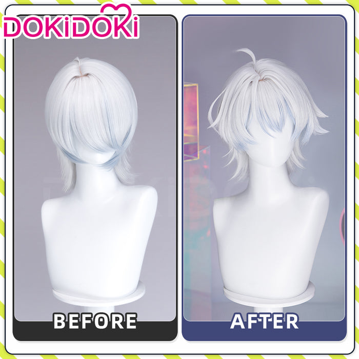 【Ready For Ship】DokiDoki Anime Needy Girl Overdose Cosplay Nechika-sama Wig Short Curly White Hair