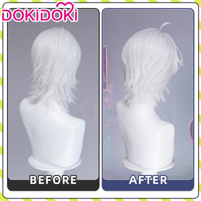 【Ready For Ship】DokiDoki Anime Needy Girl Overdose Cosplay Nechika-sama Wig Short Curly White Hair