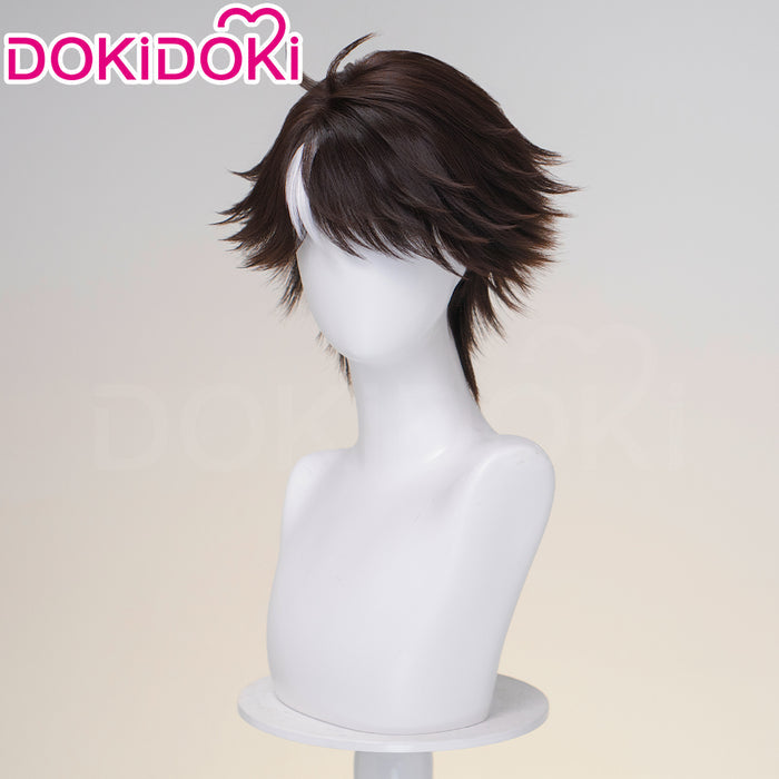 【Ready For Ship】DokiDoki Anime TO BE HERO X Cosplay Lin Ling Wig Short Dark Brown Hair Linling