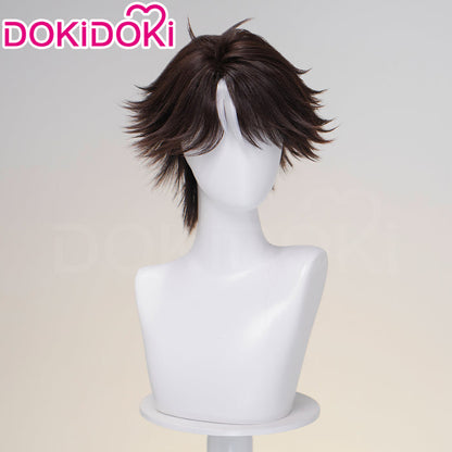 【Ready For Ship】DokiDoki Anime TO BE HERO X Cosplay Lin Ling Wig Short Dark Brown Hair Linling