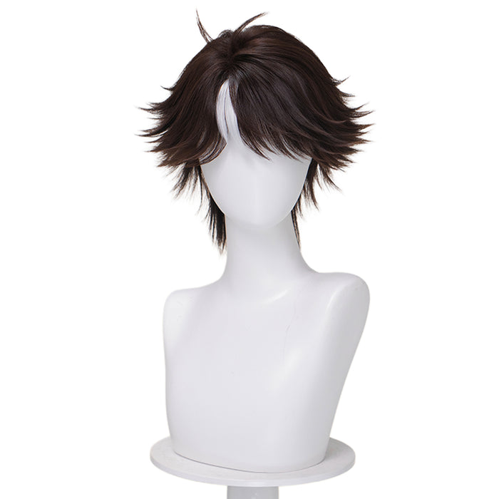 【Ready For Ship】DokiDoki Anime TO BE HERO X Cosplay Lin Ling Wig Short Dark Brown Hair Linling