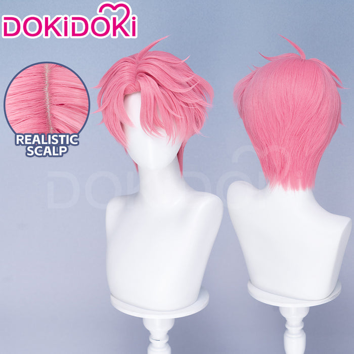 【Ready For Ship】DokiDoki Anime Which face does Tamon have now? Tamon Fukuhara Wig Short Pink Hair