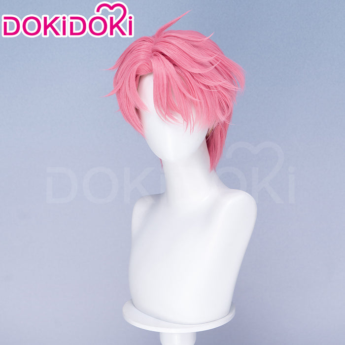 【Ready For Ship】DokiDoki Anime Which face does Tamon have now? Tamon Fukuhara Wig Short Pink Hair