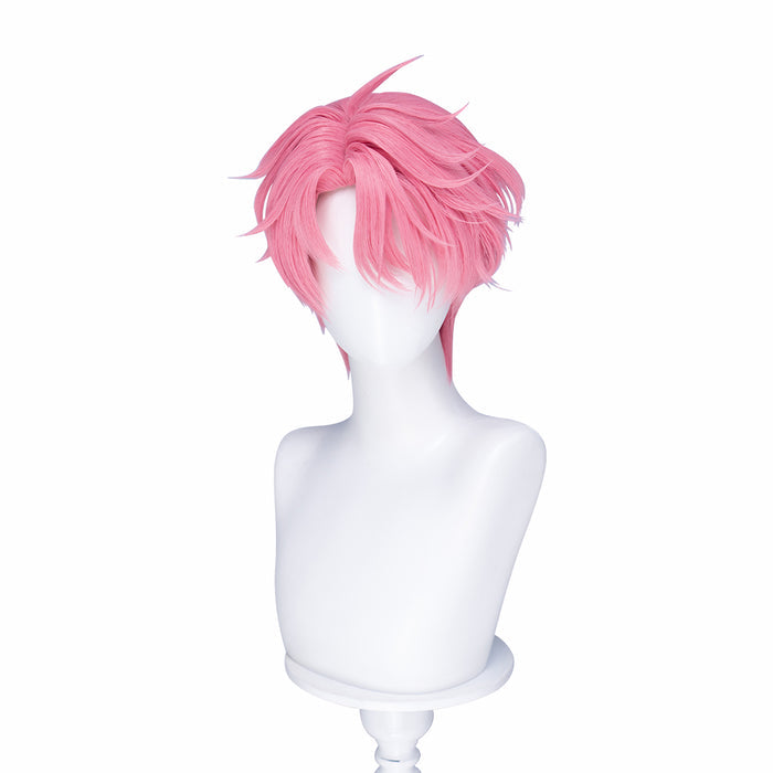 【Ready For Ship】DokiDoki Anime Which face does Tamon have now? Tamon Fukuhara Wig Short Pink Hair