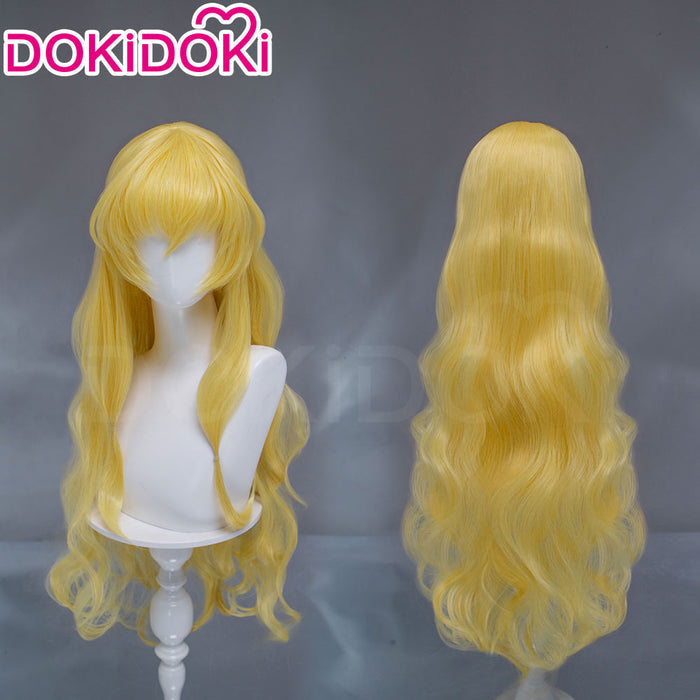 【Ready For Ship】DokiDoki Game Anime TouHou Project Cosplay Yakumo Yukari Wig Long Curly Blonde Hair