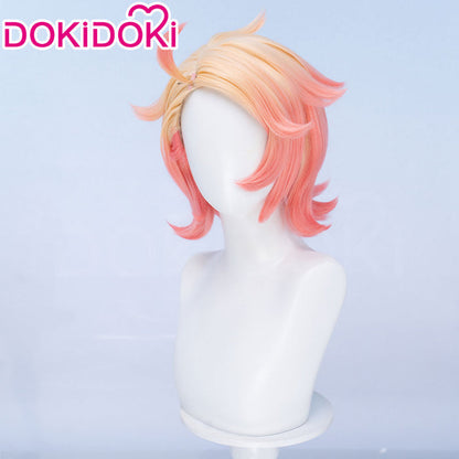 【Ready For Ship】DokiDoki Game Cosplay Trainer Wig Short Blonde Orange Gradient Hair