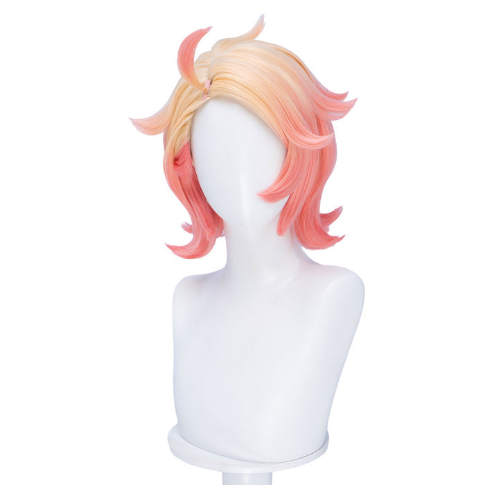 【Ready For Ship】DokiDoki Game Cosplay Trainer Wig Short Blonde Orange Gradient Hair