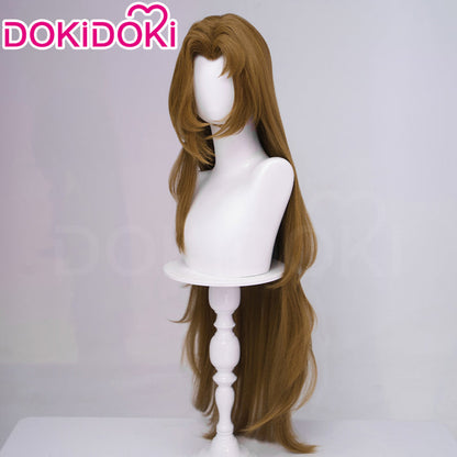 【Ready For Ship】DokiDoki Game Cosplay Wig Long Curly Brown Hair