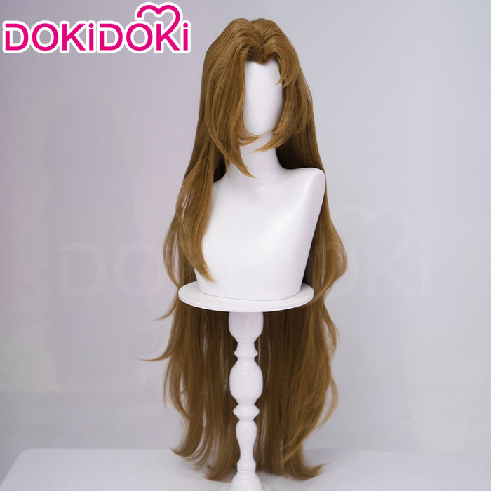 【Ready For Ship】DokiDoki Game Cosplay Wig Long Curly Brown Hair