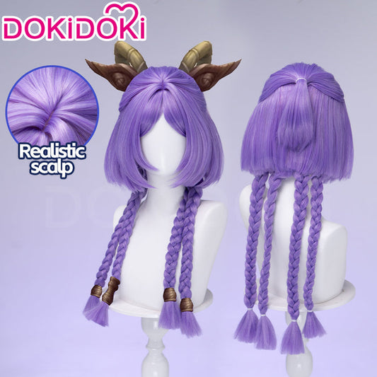 【Ready For Ship】DokiDoki Game Cosplay Wig Long Purple Long braids Hair