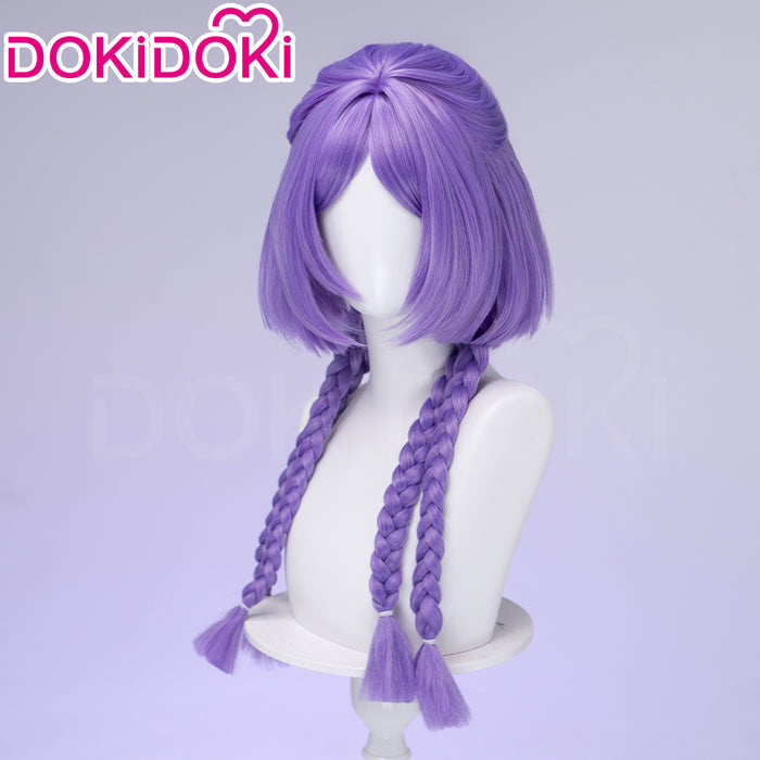 【Ready For Ship】DokiDoki Game Cosplay Wig Long Purple Long braids Hair