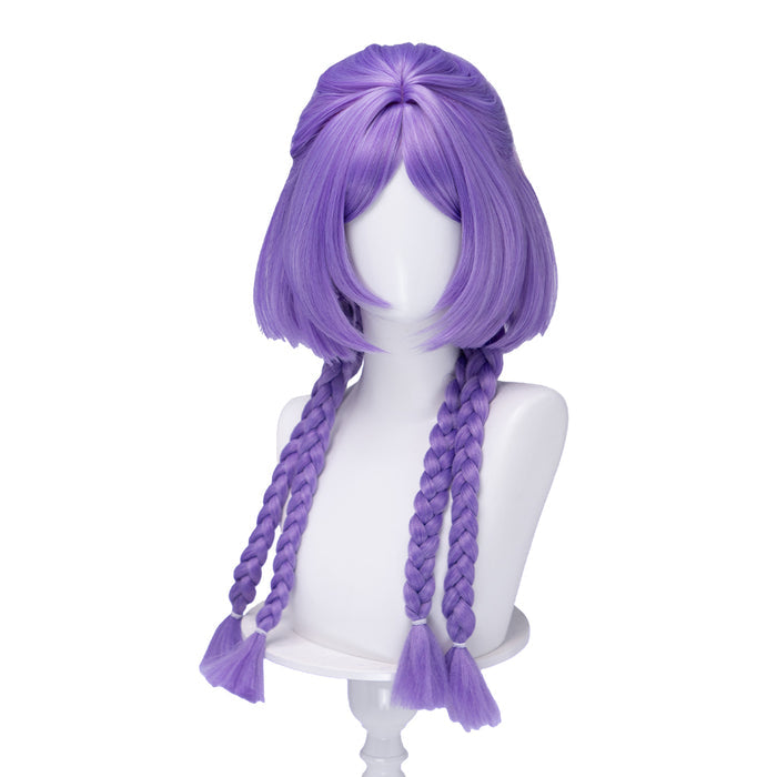 【Ready For Ship】DokiDoki Game Cosplay Wig Long Purple Long braids Hair