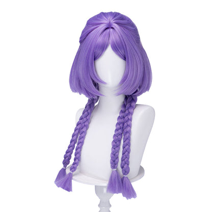 【Ready For Ship】DokiDoki Game Cosplay Wig Long Purple Long braids Hair