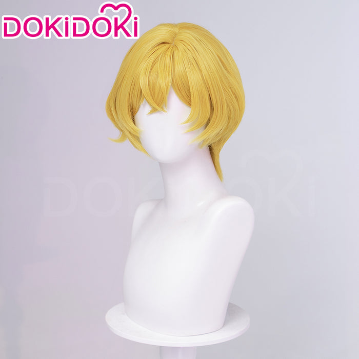 【Ready For Ship】DokiDoki Game Cosplay Wig Short Curly Golden Blond Hair