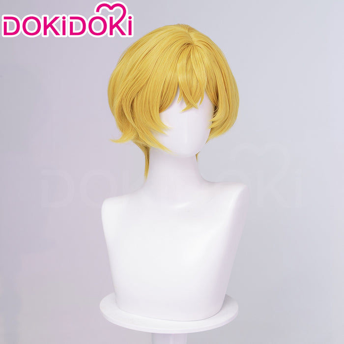 【Ready For Ship】DokiDoki Game Cosplay Wig Short Curly Golden Blond Hair