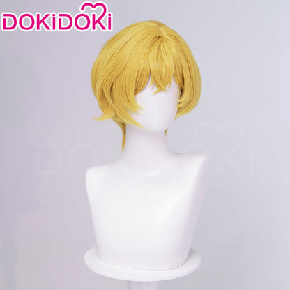 【Ready For Ship】DokiDoki Game Cosplay Wig Short Curly Golden Blond Hair