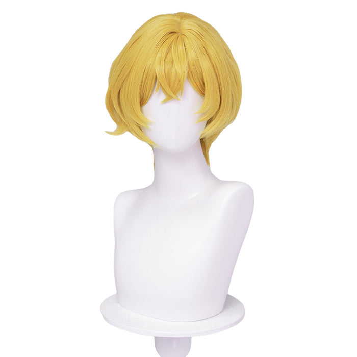 【Ready For Ship】DokiDoki Game Cosplay Wig Short Curly Golden Blond Hair
