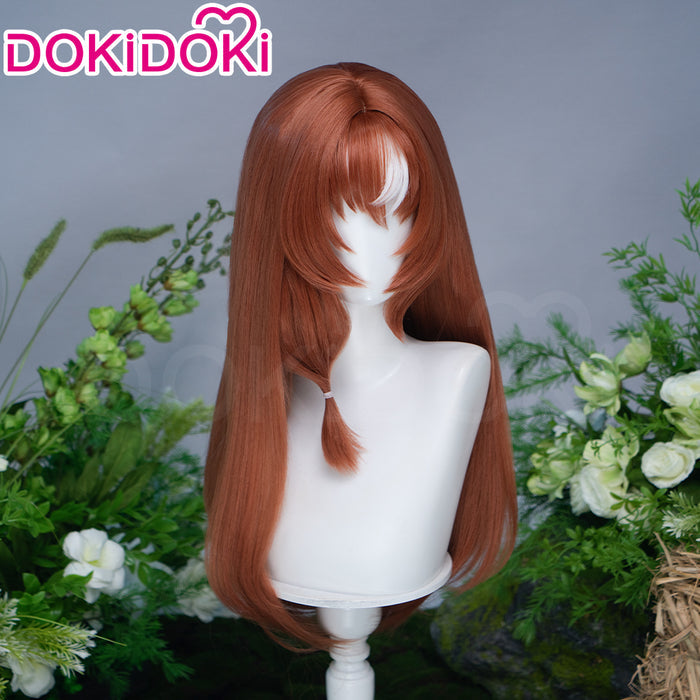 【Ready For Ship】DokiDoki Game Cosplay Wig / Tail Long Straight Brown Hair