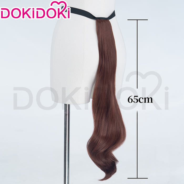 【Ready For Ship】DokiDoki Game Cosplay Wig / Tail Short Upturned Brown Hair Detachable Ears