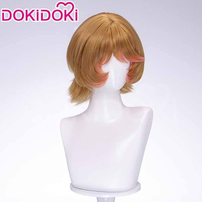 【Ready For Ship】DokiDoki Game Identity V Cosplay Mechanic Wig Short Curly Orange Hair Tracy Reznik BLK.TRACY idv