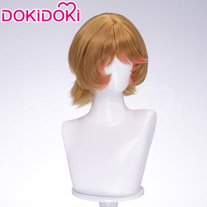 【Ready For Ship】DokiDoki Game Identity V Cosplay Mechanic Wig Short Curly Orange Hair Tracy Reznik BLK.TRACY idv