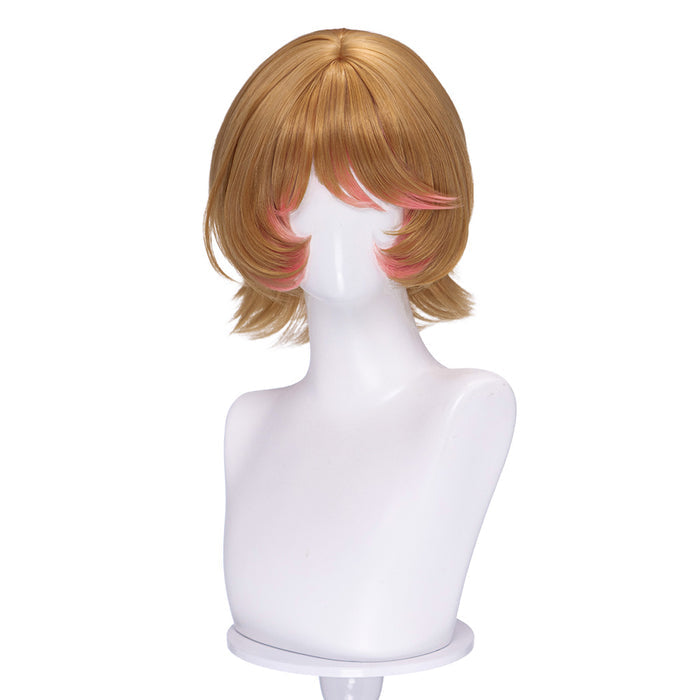 【Ready For Ship】DokiDoki Game Identity V Cosplay Mechanic Wig Short Curly Orange Hair Tracy Reznik BLK.TRACY idv