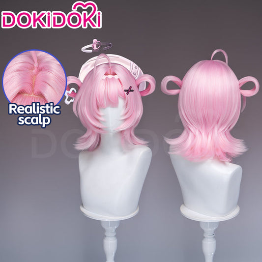 【Ready For Ship】DokiDoki Game Neverness to Everness Cosplay Chiz Wig Short Pink Hair Detachable Braids NTE