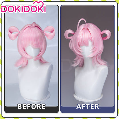 【Ready For Ship】DokiDoki Game Neverness to Everness Cosplay Chiz Wig Short Pink Hair Detachable Braids NTE