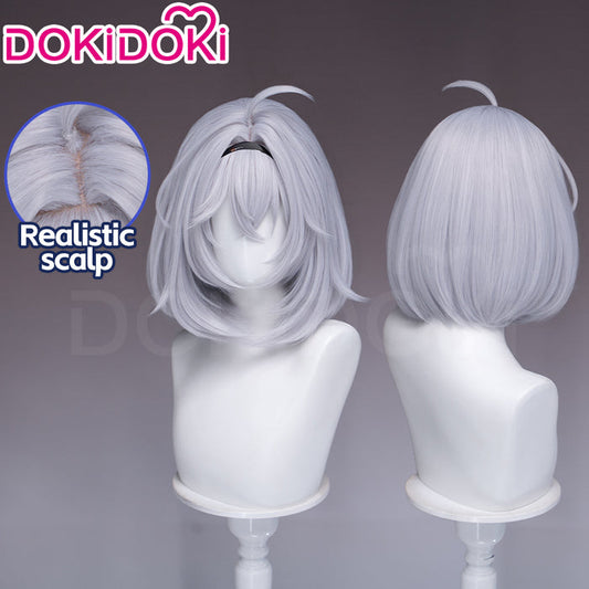 【Ready For Ship】DokiDoki Game Neverness to Everness Cosplay Esper Zero Female Wig Short Straight Grey Hair MC NTE