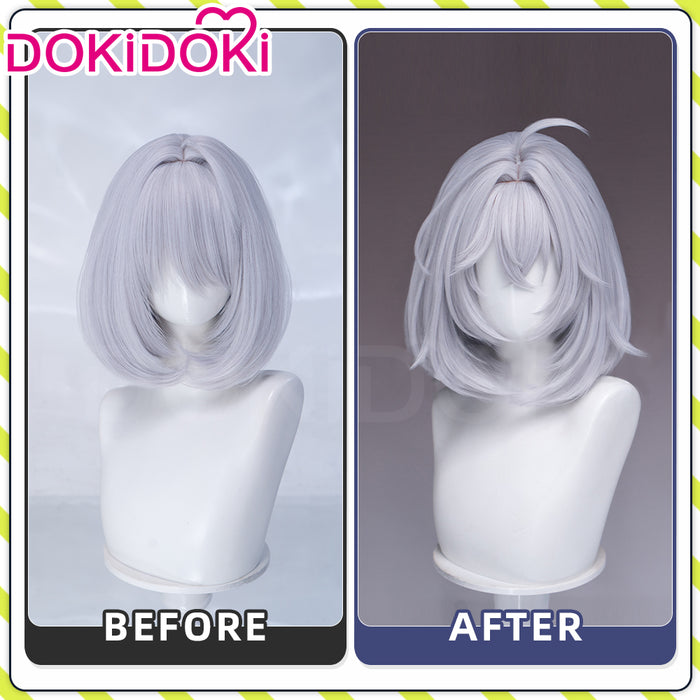 【Ready For Ship】DokiDoki Game Neverness to Everness Cosplay Esper Zero Female Wig Short Straight Grey Hair MC NTE