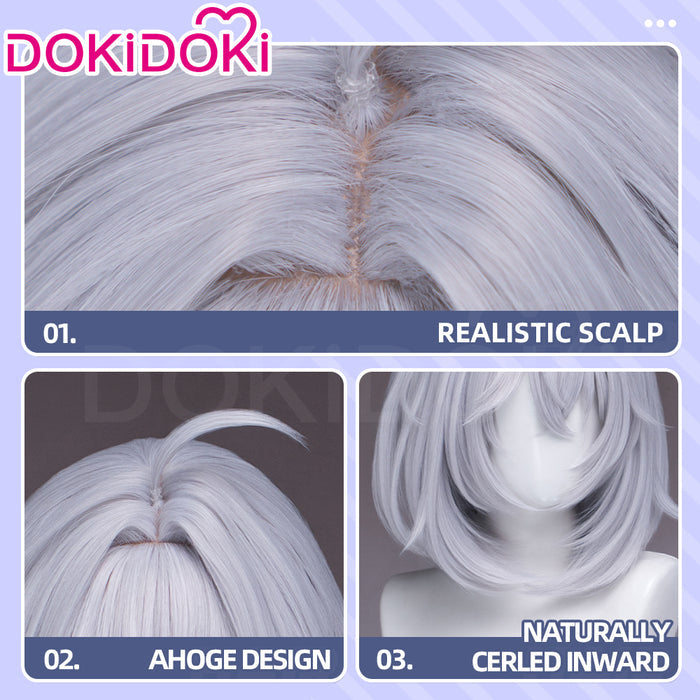 【Ready For Ship】DokiDoki Game Neverness to Everness Cosplay Esper Zero Female Wig Short Straight Grey Hair MC NTE