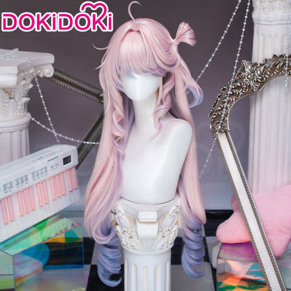【Ready For Ship】DokiDoki Game Wuthering Waves Cosplay Denia Wig Long Curly Pink Blue Inner Dyeing Hair