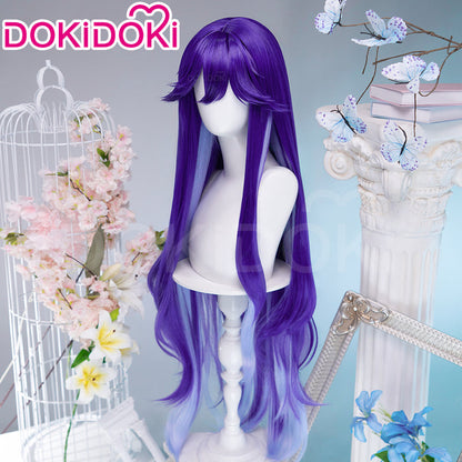 【Ready For Ship】DokiDoki Game Wuthering Waves Cosplay Lucilla Wig Long Curly Purple Layered Gradient Hair