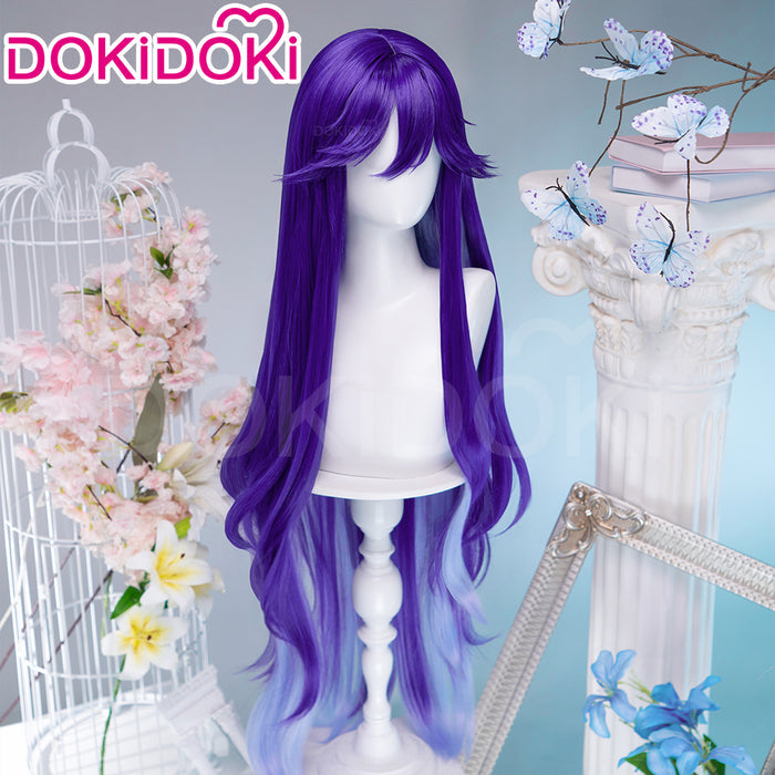 【Ready For Ship】DokiDoki Game Wuthering Waves Cosplay Lucilla Wig Long Curly Purple Layered Gradient Hair