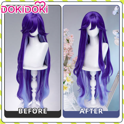 【Ready For Ship】DokiDoki Game Wuthering Waves Cosplay Lucilla Wig Long Curly Purple Layered Gradient Hair