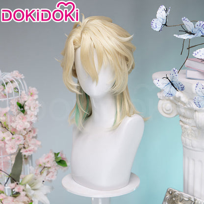 【Ready For Ship】DokiDoki Game Wuthering Waves Cosplay Luuk Herssen Wig Long Blonde Light Green Hightlight Hair