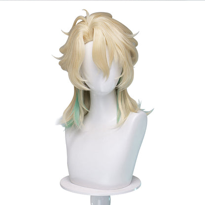 【Ready For Ship】DokiDoki Game Wuthering Waves Cosplay Luuk Herssen Wig Long Blonde Light Green Hightlight Hair