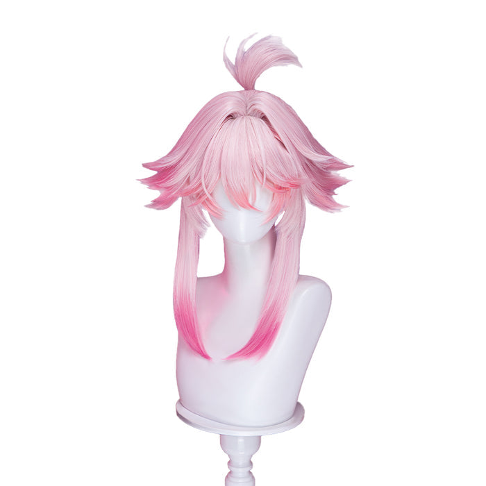 【Ready For Ship】DokiDoki Honkai: Star Rail Cosplay Evanescia Wig Long Pink Gradient Hair / Ear Accessory Planarcadia