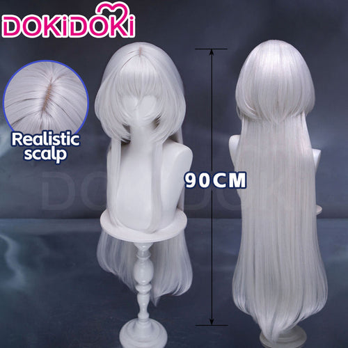 【Ready For Ship】DokiDoki Manga Anime Oshi no Ko Cosplay Tsukuyomi Wig Long Straight Silver Hair Crow Mysterious Girl