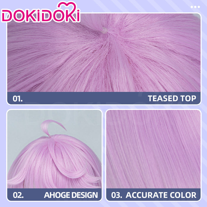 【Ready For Ship】DokiDoki Manga Anime Record of Ragnarok Cosplay Michel Nostradamus Wig Long Pink Hair