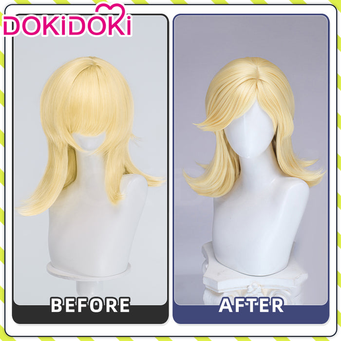 【Ready For Ship】DokiDoki Mange Anime Cosplay Wig Blonde Long Curly Hair