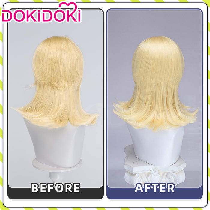 【Ready For Ship】DokiDoki Mange Anime Cosplay Wig Blonde Long Curly Hair