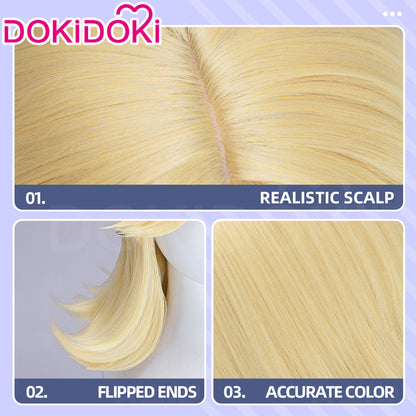 【Ready For Ship】DokiDoki Mange Anime Cosplay Wig Blonde Long Curly Hair