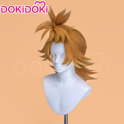 【Ready For Ship】【Front Lace】DokiDoki Anime GACHIAKUTA Cosplay Remlin Tysark Wig Long Orange Hair Upward Ponytail